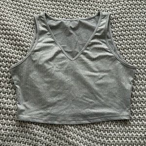 Silver tank with rinestones!